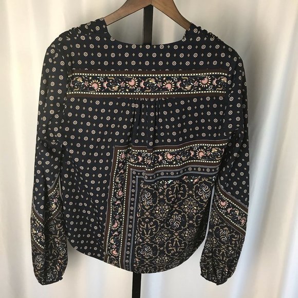 Authentic Jonathan Simkhai Scarf Print Crepe Wrap Womem Blouse tops Sz Small S - Picture 8 of 10